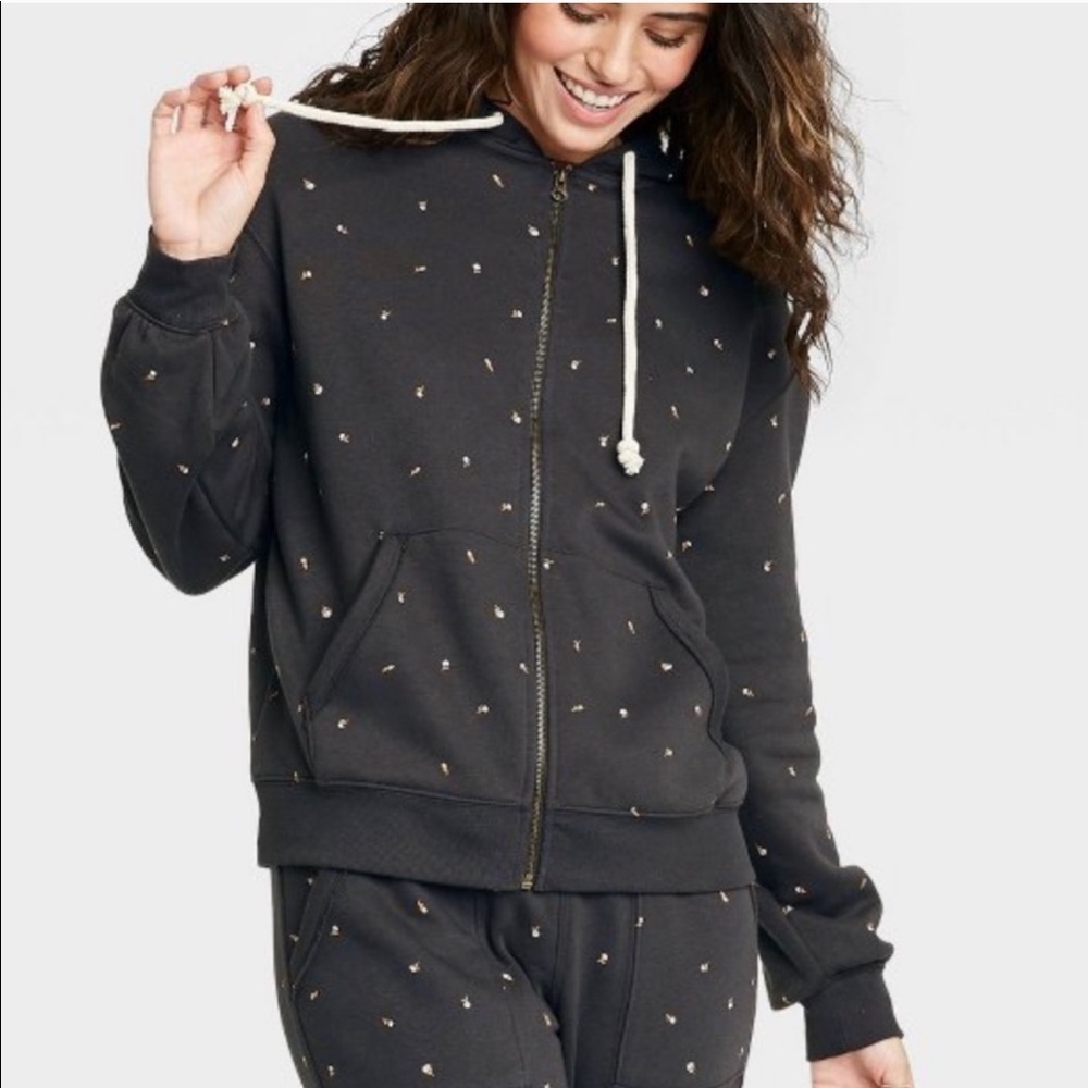 Universal Thread floral fleece hoodie